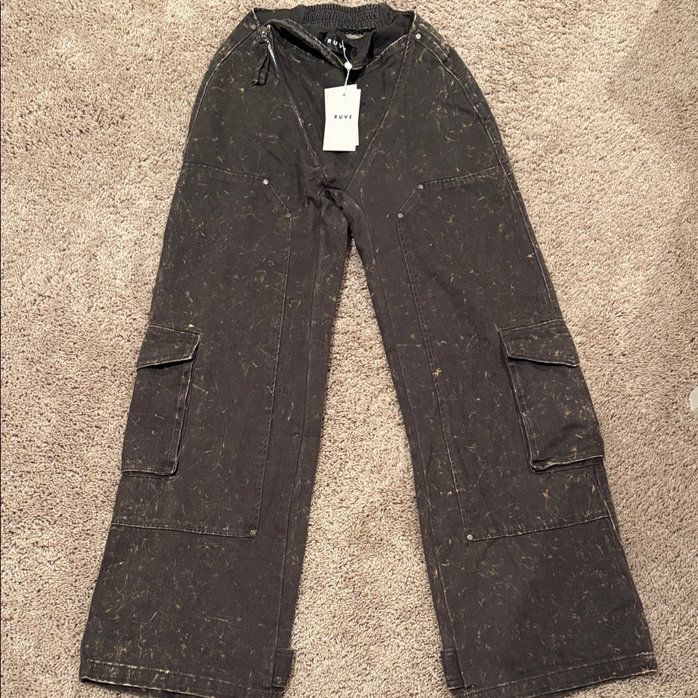 Black Cargo Women Jeans